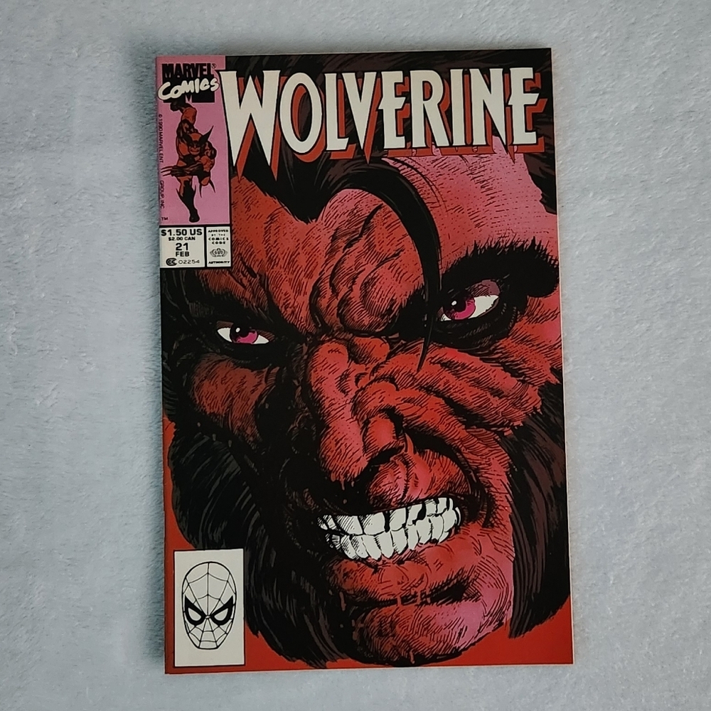 Wolverine #21 Vol 2 Marvel Comics (Feb 1990) John Byrne Cover "Battlegrounds!"